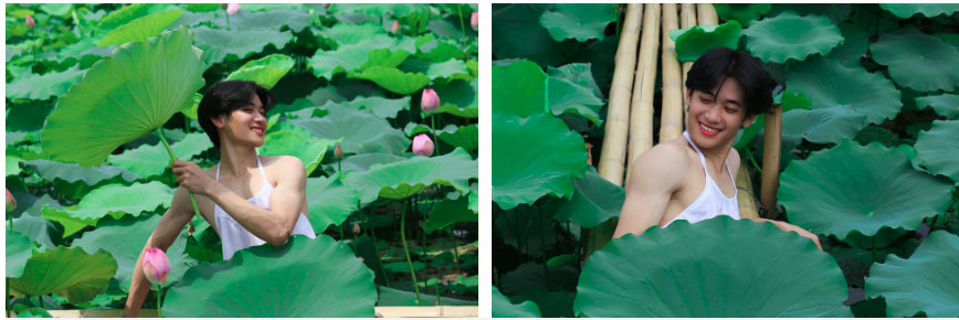 Chàng trai gây cười với bộ ảnh mặc yếm bên hoa sen, nhưng phản ứng của gia đình anh sau đó mới thực sự hài hước-2