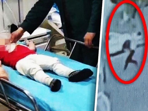 Clip: Người đàn ông hứng bé trai ngã từ tầng 5 bằng tay không và cái kết kỳ diệu