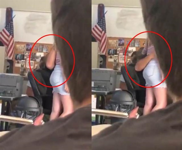 Bị quay lại cảnh vuốt ve dọc người nữ sinh, thầy giáo nói: Chỉ đang an ủi thôi mà-1