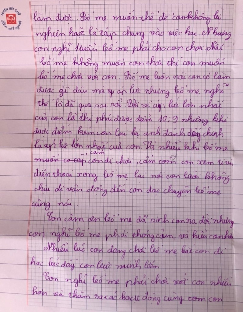 Cậu bé lớp 4 viết thư phản đối áp lực điểm 10 khiến cha mẹ lặng người-2