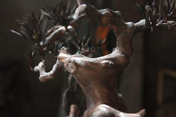 Độc đáo tùng bonsai nặng 70kg đúc bằng đồng đỏ duy nhất ở Việt Nam-14