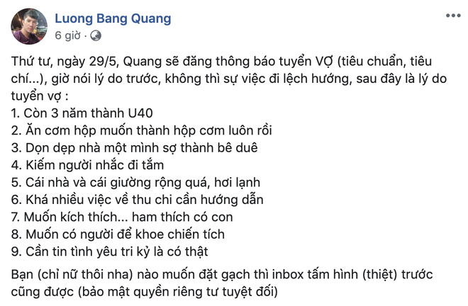 Vẫn ngủ chung với Ngân 98 dù đã chia tay, Lương Bằng Quang lại bất ngờ tuyển vợ, đọc lý do ai cũng choáng-1
