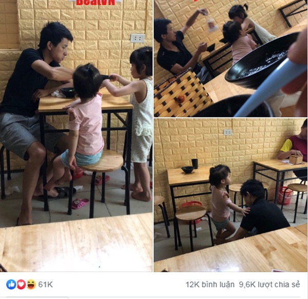 Dắt díu 2 con gái đi ăn chè để vợ được ngủ một giấc ngon lành, ông chồng khiến hội chị em nhao nhao ngợi khen-2