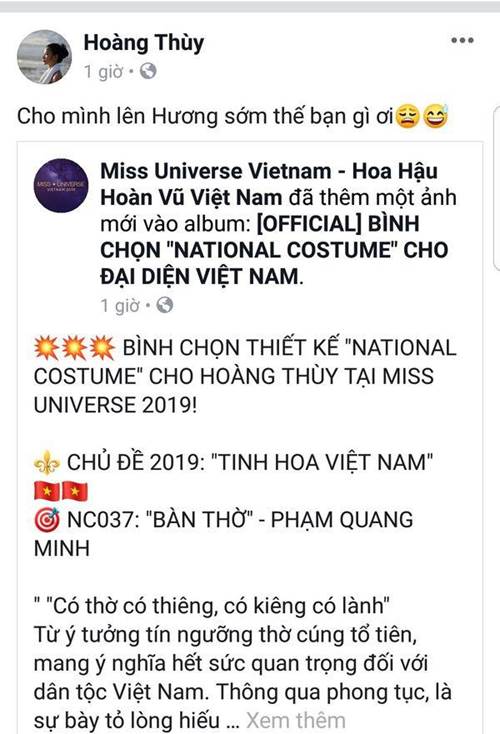 Hoàng Thuỳ sốc với bộ trang phục mà người thiết kế đưa cô lên ... bàn thờ ngồi-2