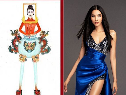 Hoàng Thuỳ sốc với bộ trang phục mà người thiết kế đưa cô lên ...