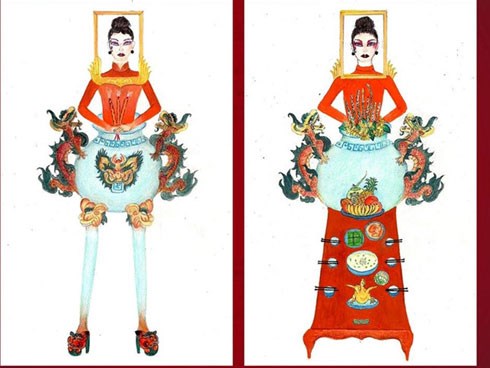 Tác giả trang phục lấy ý tưởng từ bàn thờ thừa nhận thiết kế bị lố