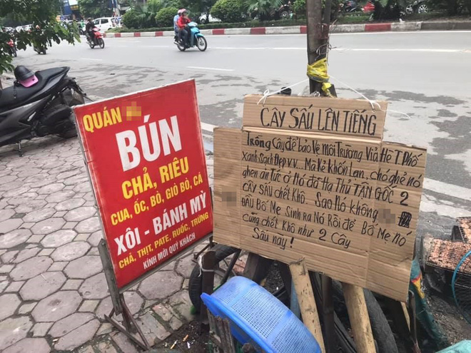 Tấm biển Cây sấu lên tiếng và câu nói siêu gắt của người giấu mặt trên phố Hà Nội-1