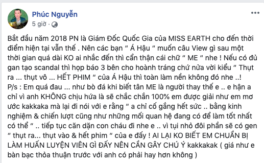 Ông bầu từng tố Phương Khánh vô ơn” tiếp tục vạch trần” việc Mâu Thủy kêu bị đòi 5 tỷ để có suất thi Hoa hậu Trái đất-1