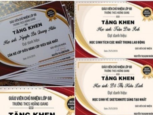 28 giấy khen với 