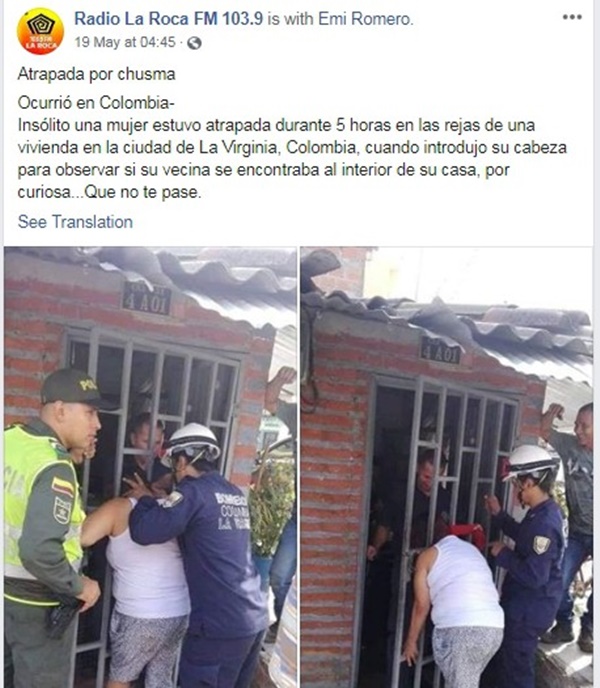 Cô gái mắc kẹt cổ vào song sắt nhà hàng xóm, biết nguyên nhân đằng sau, ai cũng hả hê rằng đây là quả báo mà người này phải nhận-1