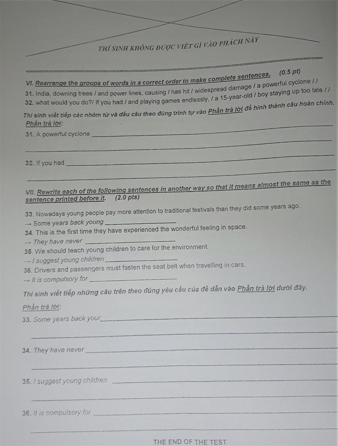 Thí sinh phản ánh đề thi Tiếng Anh vào lớp 10 tại TP.HCM sai sót-4