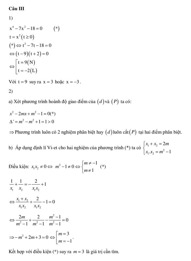 Đáp án đề thi môn Toán lớp 10 tại Hà Nội năm 2019-3