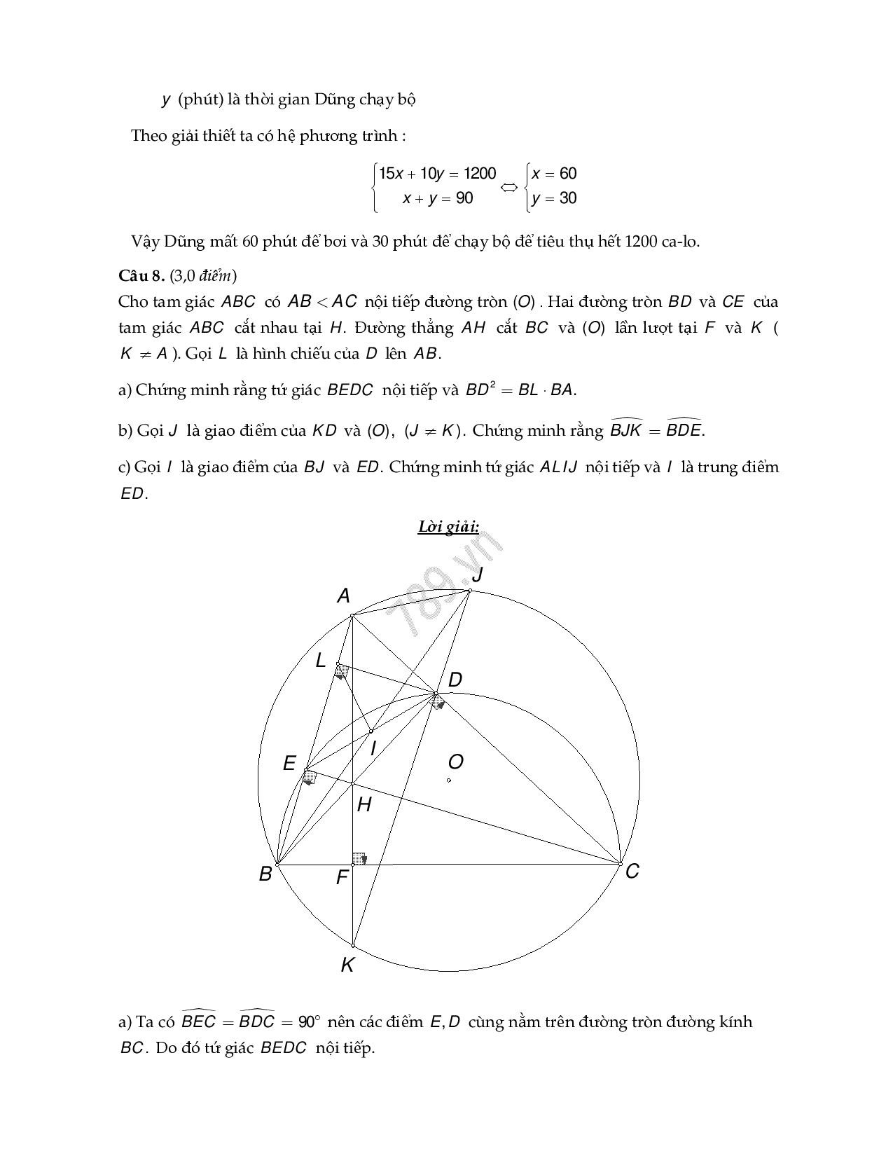 Đáp án môn Toán vào lớp 10 tại TP HCM năm 2019-5