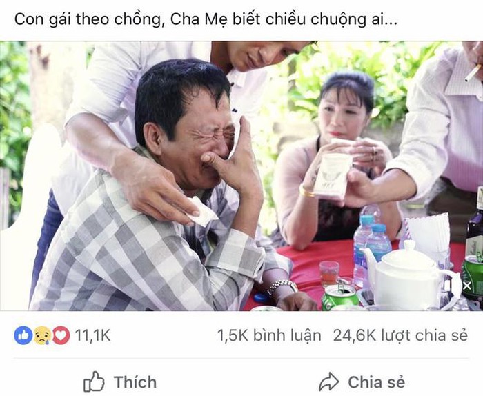 Clip ông bố ở Tiền Giang khóc nức nở trong ngày con gái về nhà chồng khiến người xem chỉ muốn khóc theo-1