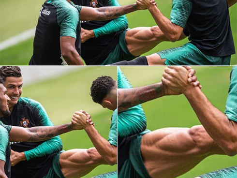 Biểu cảm hài hước của Ronaldo sau khi cùng đồng đội tuyển Bồ Đào Nha làm nên lịch sử ở UEFA Nations League-7