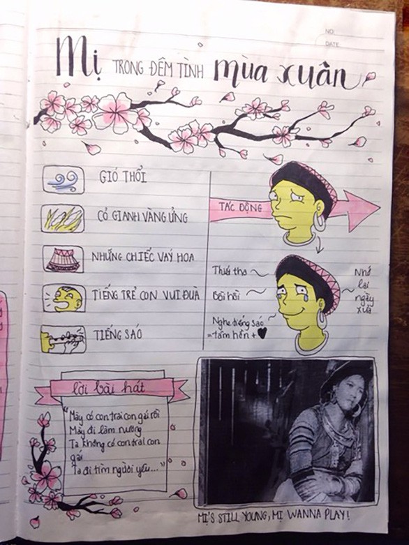 Biến vở học Văn thành tranh vẽ sống động cho dễ thuộc, nữ sinh xinh đẹp hứng bão like từ cộng đồng mạng-11