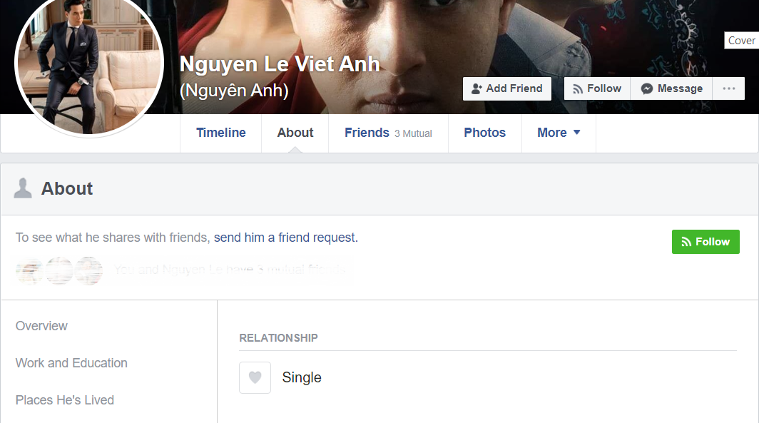 Giữa lúc thông tin vợ chồng trục trặc rộ lên, cả hai vợ chồng diễn viên Việt Anh đều cập nhật trạng thái độc thân.-1