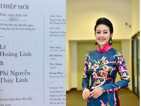 Lộ thiệp cưới của MC Phí Linh, danh tính chú rể khiến ai cũng bất ngờ