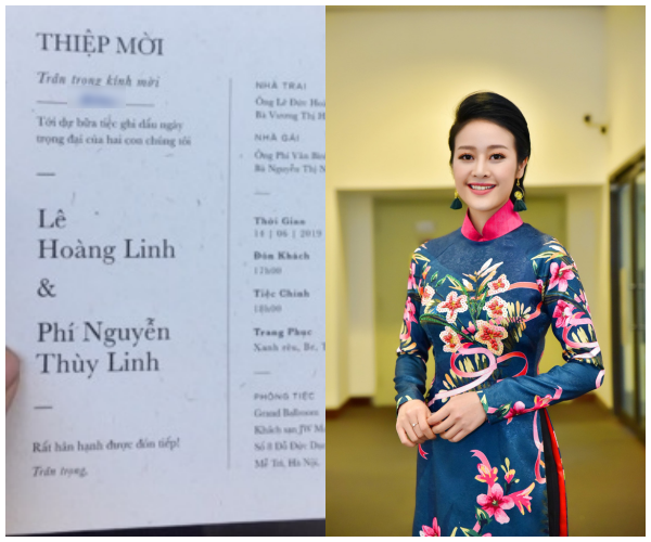 Lộ thiệp cưới của MC Phí Linh, danh tính chú rể khiến ai cũng bất ngờ-1