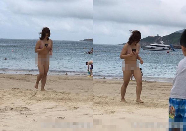 Cô gái mặc nguyên nội y mỏng tang ra biển, lộ cả băng vệ sinh khiến dân tình choáng váng-1