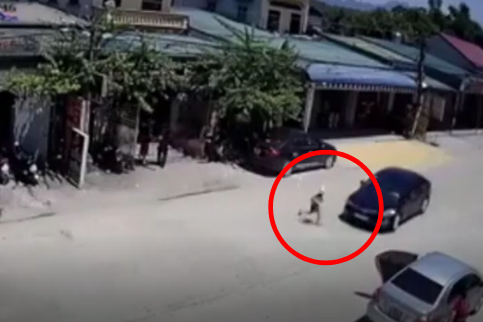 Clip: Mải chạy theo người lớn sang đường, bé trai bị ô tô con hất văng nhiều mét-1