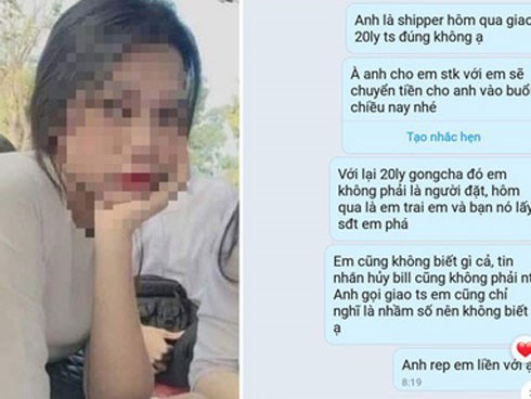 Cô gái bùng 20 ly trà sữa với tin nhắn trơ trẽn