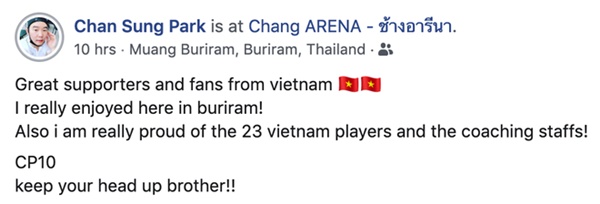 Con trai thầy Park lên tiếng bảo vệ Công Phượng sau khi sút hỏng 11m: Ngẩng cao đầu lên người anh em-1