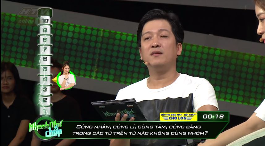 Trường Giang gây hoang mang khi tự thêm câu hỏi, biếu không đáp án tại Nhanh như chớp-6