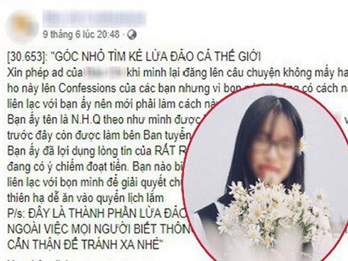 Nữ sinh một trường đại học lớn ở HN bị tố lừa đảo, vay tiền không trả, bán hàng giả, phó trưởng khoa chính thức lên tiếng