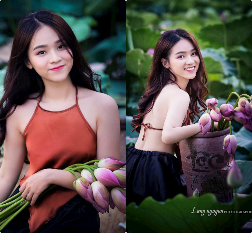 Những thiếu nữ mặc thế này đẹp hút mắt ở hồ sen, cần gì khoe thân-1