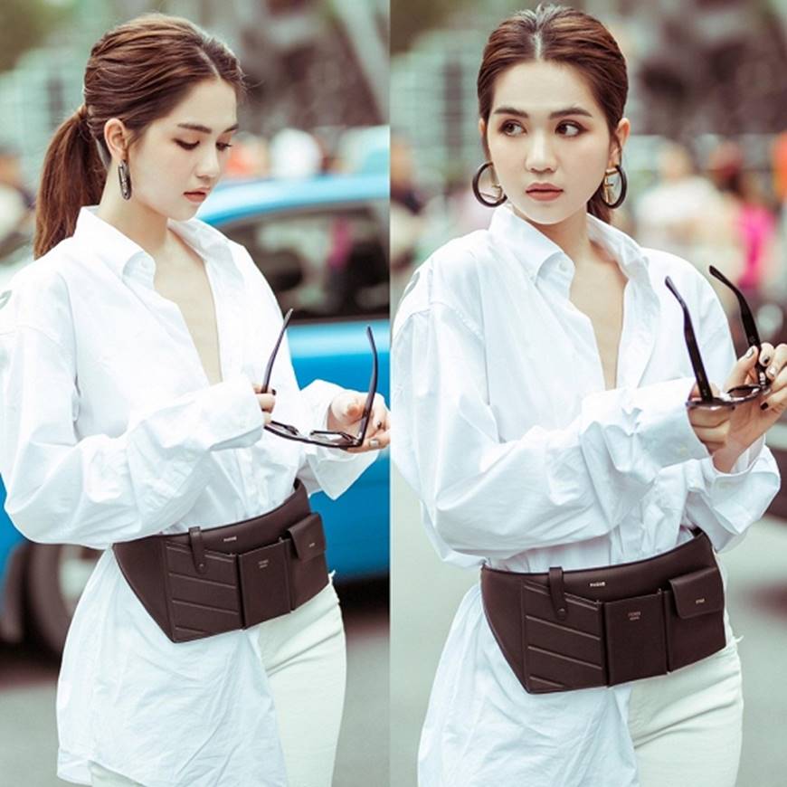 Ngọc Trinh lại diện áo bra khoe đường cong gợi cảm trên đường phố Singapore-10