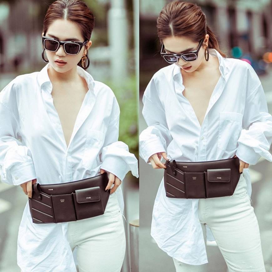 Ngọc Trinh lại diện áo bra khoe đường cong gợi cảm trên đường phố Singapore-8