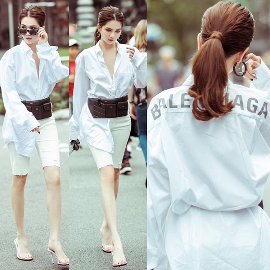 Ngọc Trinh lại diện áo bra khoe đường cong gợi cảm trên đường phố Singapore-13