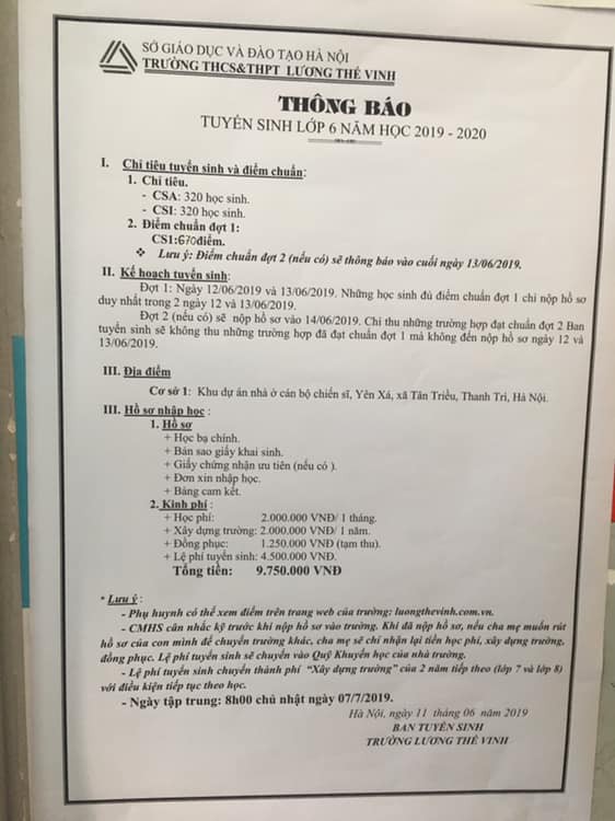 Học sinh khóc vì trường Lương Thế Vinh bất ngờ thay đổi điểm chuẩn giữa đêm, hôm qua đỗ, sáng ngủ dậy trượt-1
