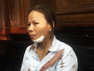Vợ bị cáo bị người thân nạn nhân đánh chảy máu đầu giữa phiên xử