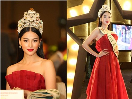 Hoa hậu Phương Khánh nóng bỏng với sắc đỏ dự chung kết Miss Earth Singapore 2019