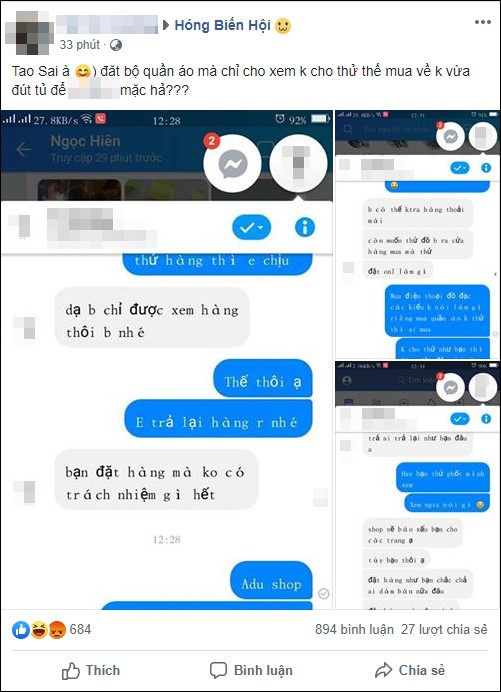 Nam thanh niên đòi mặc thử khi mua quần áo online, đăng đàn bóc phốt shop lại bị ném đá ngược không trượt phát nào-1