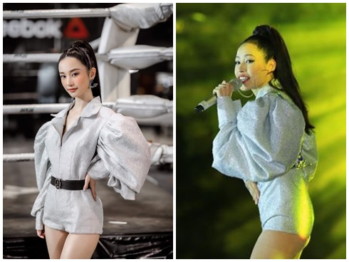 Sao Việt lăng-xê váy áo tay bồng lực sĩ: Chi Pu bị chê cô bé đô con - Bích Phương, Hồ Ngọc Hà lại được khen tới tấp-2