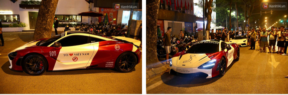 Dàn siêu xe hơn 300 tỷ rầm rộ tụ họp trên đường phố Hà Nội, Cường Đô La và vợ cũng xuất hiện với chiếc Audi R8V10-5