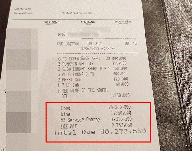 Tranh cãi ầm ĩ vì hóa đơn ăn tối của một gia đình hết 30 triệu đồng là khoe của, hoang phí”-5