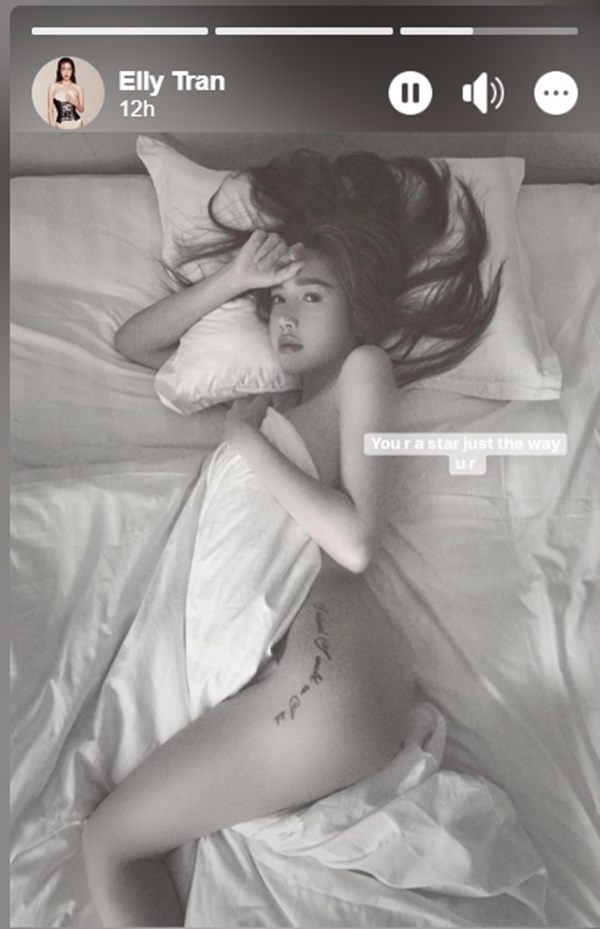 Khoe tất cơ thể trong bức hình khỏa thân, Elly Trần bị fan phản ứng lại khó chịu-1