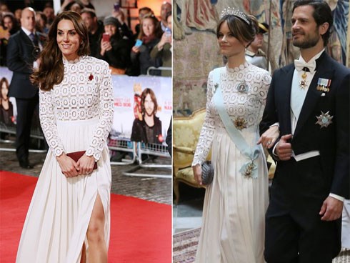 Hơn 3 tuổi nhưng công nương Kate Middleton sexy hơn hẳn công nương Sofia khi đụng váy