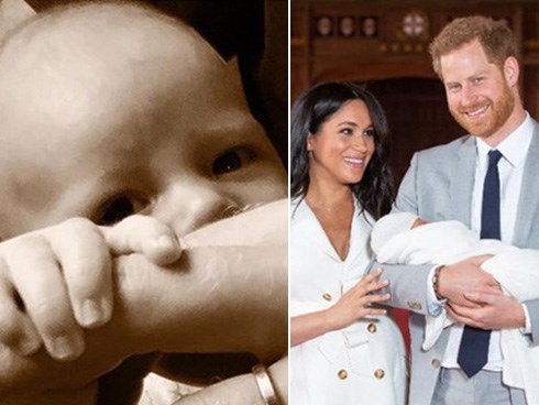 Sau bao ngày chờ đợi, Hoàng tử Harry và Meghan cũng chịu công bố ảnh chụp cận mặt con trai đúng dịp 'Ngày của bố'