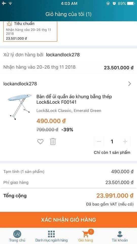 Mua hàng tại Lazada giá hơn 100 ngàn, phải trả phí... 8 triệu-2