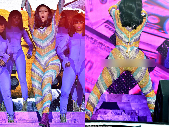 Trước sự cố bục quần lộ bàn tọa trên sân khấu, Cardi B nhiều lần lên đồ phản cảm không đỡ nổi-1