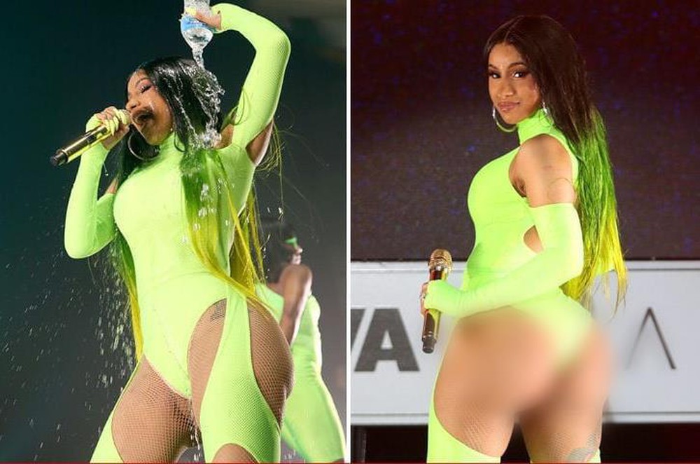 Trước sự cố bục quần lộ bàn tọa trên sân khấu, Cardi B nhiều lần lên đồ phản cảm không đỡ nổi-9