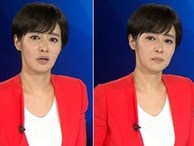 Khán giả giật mình khi nữ MC Hàn Quốc đột nhiên mặt trắng bệch, mồ hôi chảy đầm đìa khi đang dẫn chương trình trực tiếp