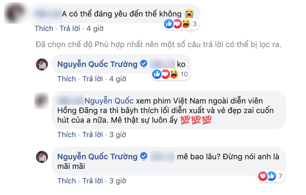 Quốc Trường thả thính fan nữ trên Facebook ngọt lịm nhưng lại phũ thế này khi Bảo Thanh xuất hiện-2