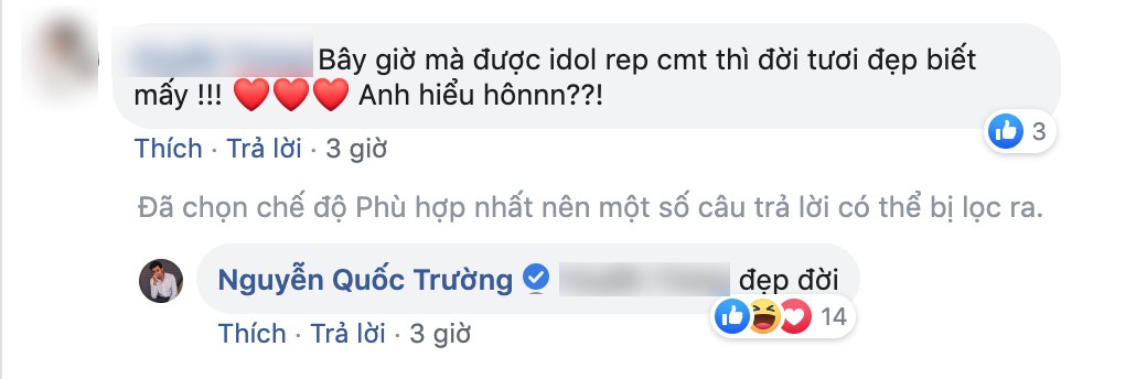 Quốc Trường thả thính fan nữ trên Facebook ngọt lịm nhưng lại phũ thế này khi Bảo Thanh xuất hiện-5