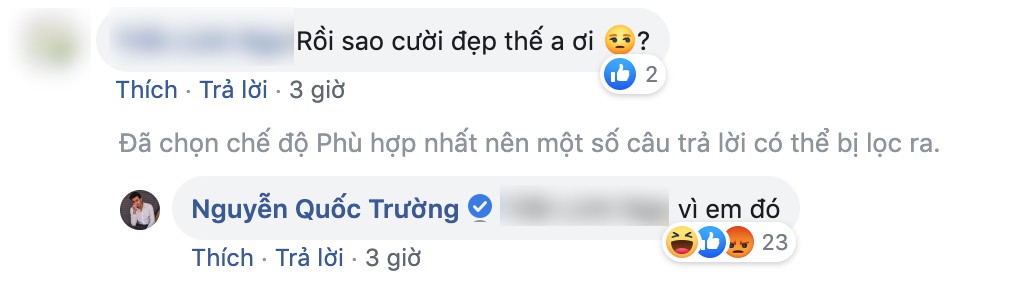 Quốc Trường thả thính fan nữ trên Facebook ngọt lịm nhưng lại phũ thế này khi Bảo Thanh xuất hiện-4